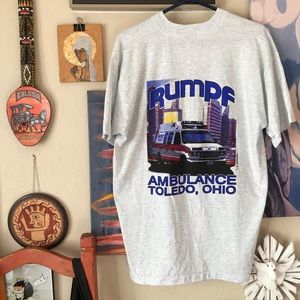 RUMPF AMBULANCE TOLEDO OHIO 90s DEADSTOCK VINTAGE HEATHER GREY TSHIRT MENS XL